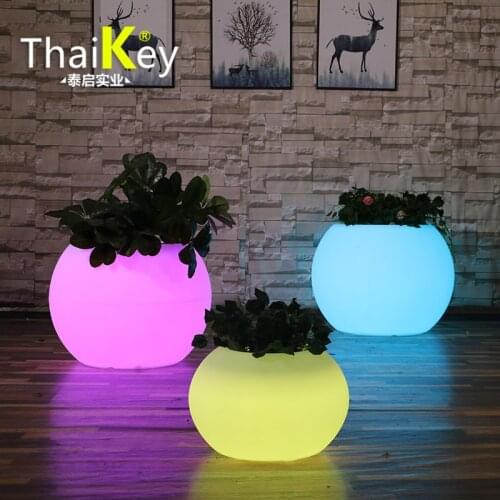 Environmentally Battery Power Lighting Flowerpot Garden Landscape Lamp Lighting Flower Pot Outdoor Yard LED Display Light