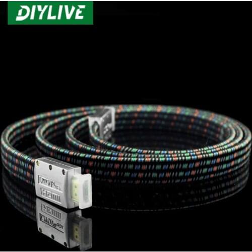 DIYLIVE Liton HDMI cable 2.0 version 4K HD cable fever level 3D full silver plated computer projection cable