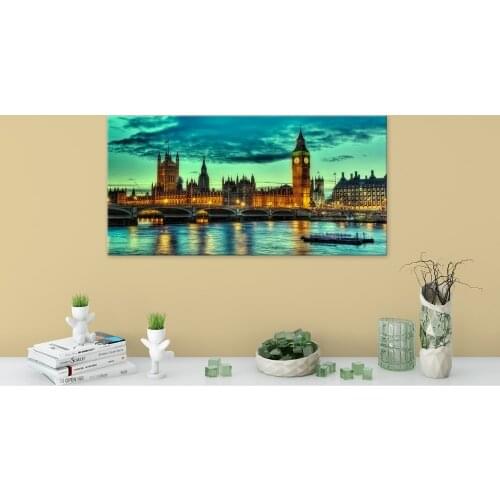 Canvas HD Print Wall Art London Street Cityscape Poster Big Ben Modern Painting Home Decor Living Room Picture Frame No Frame