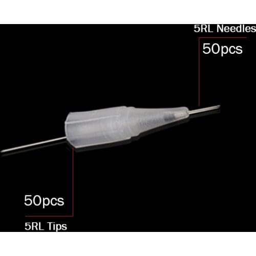 50pcs 5RL Microblading Needles For Electric Eyebrow Tattoo Machine Pen Permanent Makeup Accessories