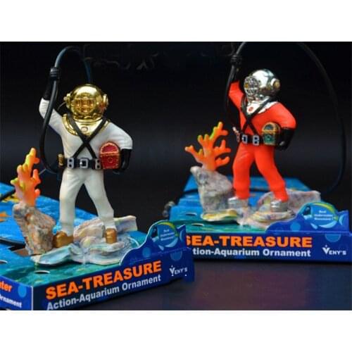 Simulation resin diving frogman creative fish tank decoration landscaping