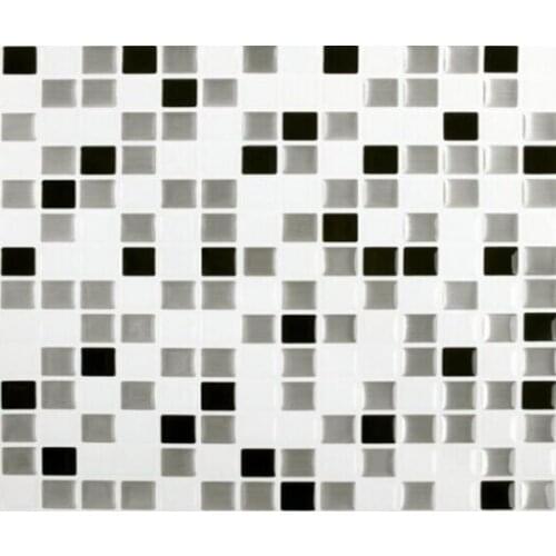 Backsplash Tile for Kitchen Marble Square Peel and Stick Tile Adhesive Vinyl Wall Tiles Urban Mosaic 9.8" X 9.8"