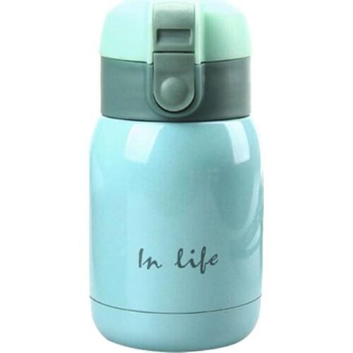 Mini Stainless Steel Big belly thermos bottle SKY BLUE 200ml