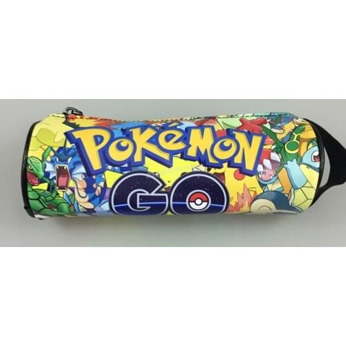 Pokemon Pikachu Multifunctional Round PencilCases Student Stationery Box Anime Wallets Money Bag Coin Cash Halloween Purse