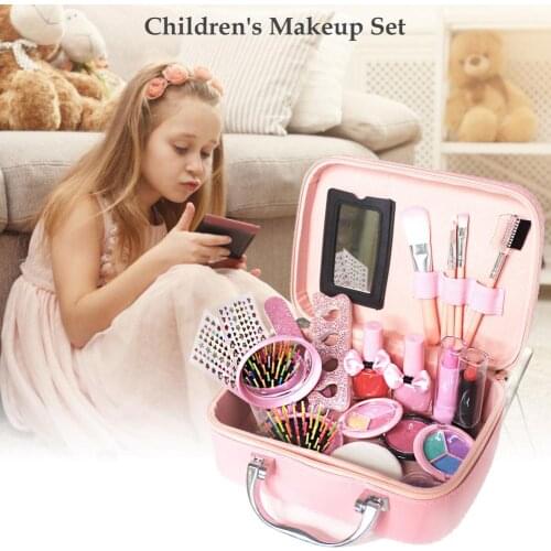 Fashion Kids Cosmetics Make Up Set Safe Washable Childrens Makeup Set Box Princess Beauty Pretend Play Toys For Girl Baby Toys