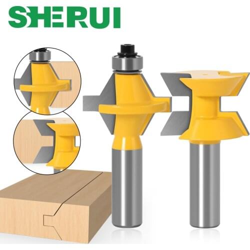 2Pcs 1/2" Shank Router Bit Set 120 Degree Woodworking Groove Chisel Cutter Tool