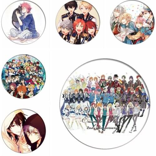 Ensemble Stars Backpack Badges Akehoshi Subaru Anime Cosplay Brooch Icon Hidaka Hokuto Collection Bag Breastpin for Clothing