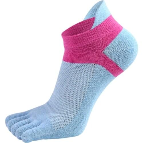 New Woman Girl Harajuku Socks With Toes Cotton Candy Color Colorful Young Casual Fashion Ankle No Show Five Finger Socks