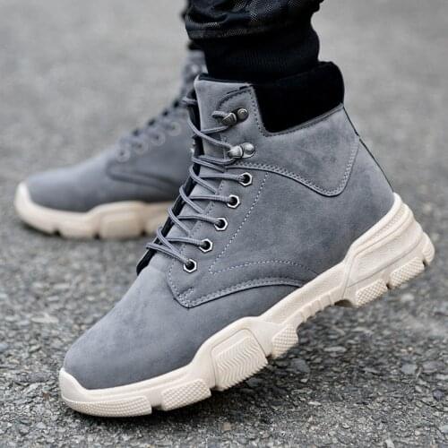 Super warm winter Men boots ankle boots suede leather Men boots high-help shoes mens Martin boots Casual Shoes