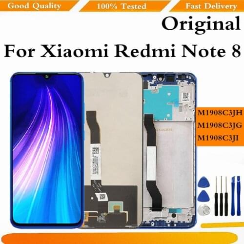 Original LCD For Xiaomi Redmi Note 8 LCD Display Touch Screen With Frame Digitizer Assembly For Redmi Note 8 LCD Replacement
