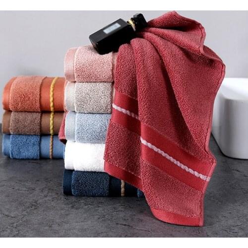 Striped Hand Face Bath Towel 100% Cotton for Adults Kids Strong Water Absorption Thick Home Bathroom Hotel Serviette de bain