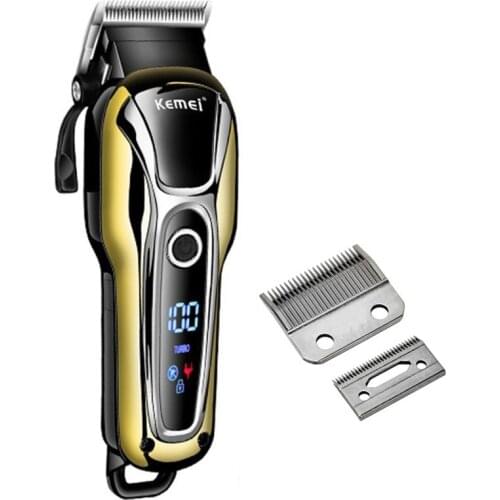 Professional Turbo Hair Clipper Rechargeable Hair Trimmer for Men Electric Cutter Hair Cutting Machine Haircut LCD Cordless Cord