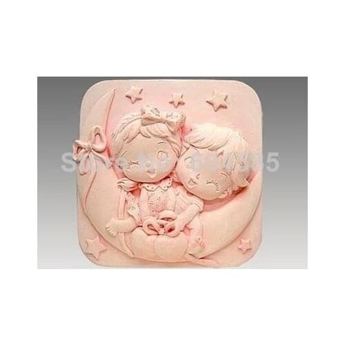 Romantic Moon Boat 0818 Craft Art Silicone Soap mold Craft Molds DIY