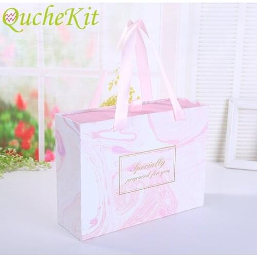 Pink Marble Portable Cardboard Drawer Gift Box Shoe Clothes Jacket Storage Box Baby Shower Paper Chocolate Gift Package Boxes