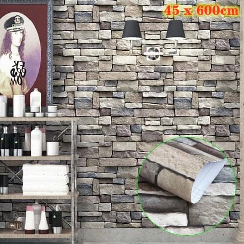 0.45*6M PVC Self-Adhesive Wallpaper Removable Decorative Waterproof Oil-proof Vinyl Film For Walls Kitchen Backsplash Bedroom