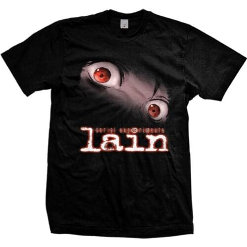 Serial Experiments Lain Anime Black T-Shirt size S-3XL