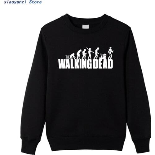 Sweatshirts for men 2020 Walking Dead letter printed funny winter autumn casual mens sportswear pullovers boys hoodies