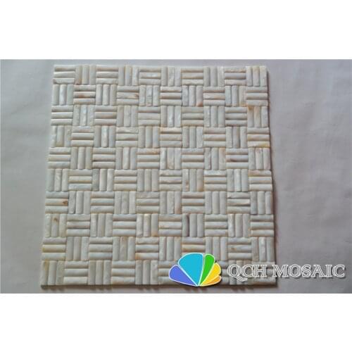 Convex freshwater shell mother of pearl mosaic tile for house decoration 6 square feet/lot seamless wall tile