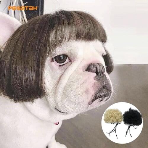 Funny Pet Wigs Dog Cospaly Props Tiara Hairpiece Makeover Pet Headdress Costume Clothes Accessories