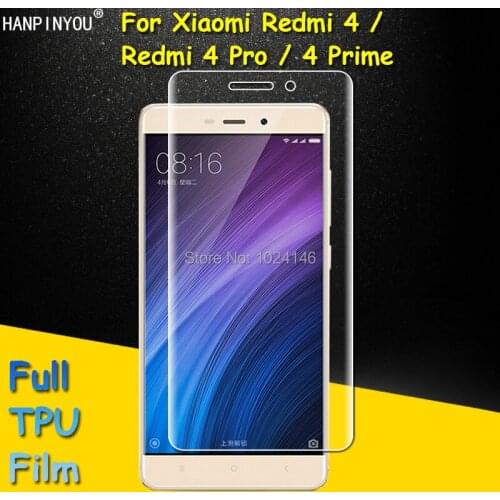 Front Full Coverage Clear Soft TPU Film Screen Protector For Xiaomi Redmi 4 Redmi4 Pro Prime Cover Curved Parts (Not Glass)