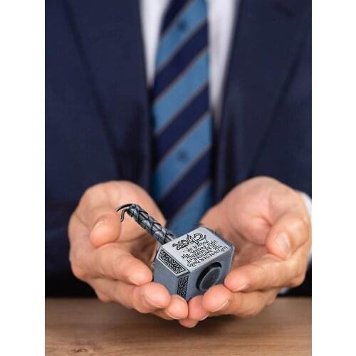 1pcs Wiitin Thors Battle Hammer Fidget Hand Spinner Made By Metal The Mighty Mjolnir Keychain Toy Antique Brass Ingenious