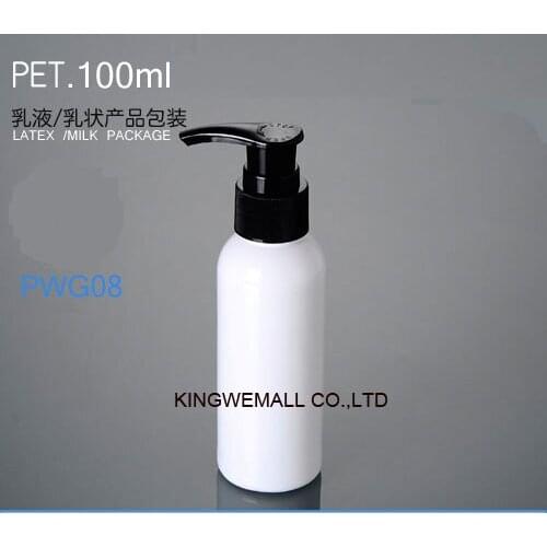 300pcs Mini Plastic 100ml Small Empty Lotion Bottle Refillable Bottle with lotion pump 3 colors,shampoo cream pump bottles