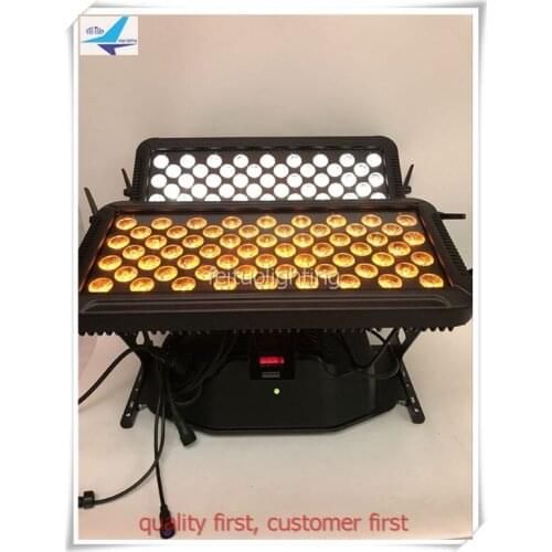4Pcs Flycase Outdoor Dmx City Color 120Pcs 18W RGBWA UV Led Wall Washer IP65 6in1 Led Flood Light Double Head Wash Stage Lamp