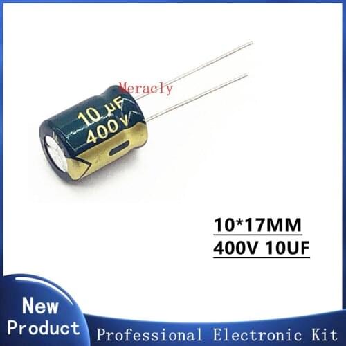 400V 10UF 20% High frequency and low impedance in-line aluminum electrolytic capacitors 20% long life Brand new authentic