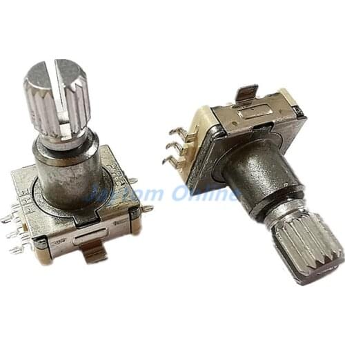 5pcs /lot Rotary Encoder Switch EC11 With Push Switch 30 Position 5pin SMD Type Handle Length 15mm Plum Shaft