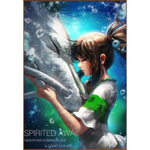 Hayao Miyazaki Spirited Away, 5D Diamond Embroidery Cross Stitch Full Square/round Diamond Painting Mosaic Art Home Decor FC348