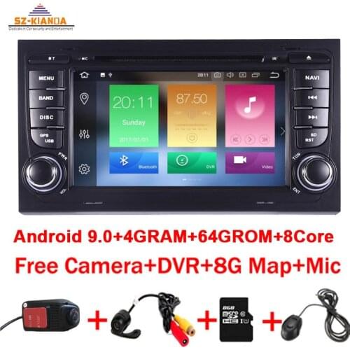 4GB RAM 64GB ROM 8Core Android 10.0 CAR GPS For Audi A4 B6 B7 S4 B7 B6 RS4 B7 SEAT Exeo dvd player radio dvd Wifi Car Multimedia