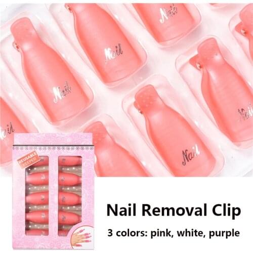 Free Shipping High Quality 10pcs/Set Nail Soak Off Clip Remover Wrap Nail Art Tools for Remove Gel Polish with Cotton