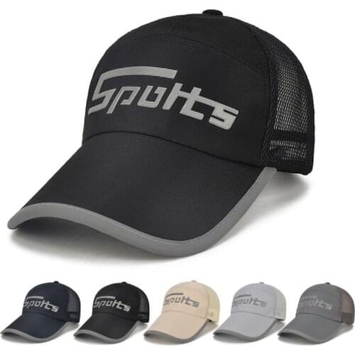 Unisex Summer Outdoor Breathable Mesh Sun Hat Men Ajustbale Baseball Cap Women Cotton Casual Peaked Caps Quick Drying Hats