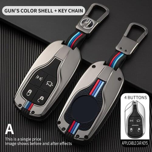 Car Key Case Cover Key Bag For Maserati Ghibli Levante Quattroporte Accessories Car-Styling Holder Shell Keychain Protection
