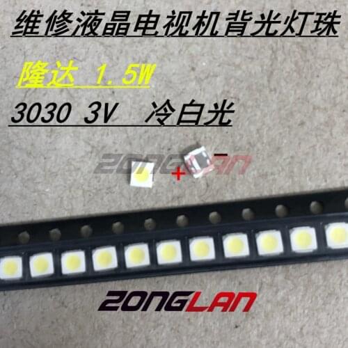 FOR 3030 Backlight High Power LED DOUBLE CHIPS 1W 3V lextar Cool white PT30A66 TV LEXTAR 3030 3V 200PCS