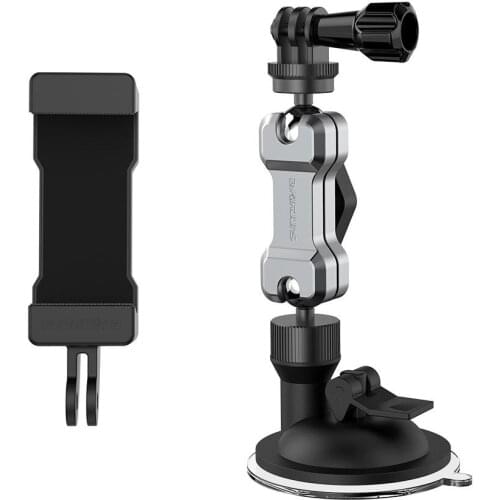 For Osmo Pocket 2/GoPro series/Insta360 One X2 Sports Camera Car Suction Cup Adapter Window Glass Mount 360°Rotation Bracket