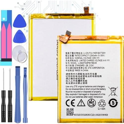 Mobile Phone Battery Li3925T44P8h786035 2540mAh For ZTE Blade V7 Z10 BA910 A910 A512 A506 Xiaoxian 4 BV0701 V7 Plus BV