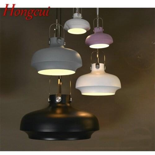 Hongcui Nordic Pendant Light Modern Creative Colorful LED Lamps Fixtures For Home Decorative Dining Room