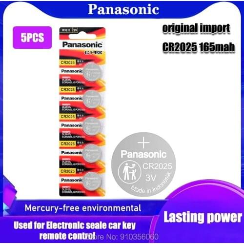 5PCS/LOT PANASONIC Original cr2025 Button Cell Batteries cr2025 3V Lithium Coin Battery For Watch Calculator Weight Scale