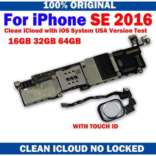 Unlocked For iPhone SE Motherboard For iPhone SE Logic Mainboard with/Without Touch ID With Test Good Working