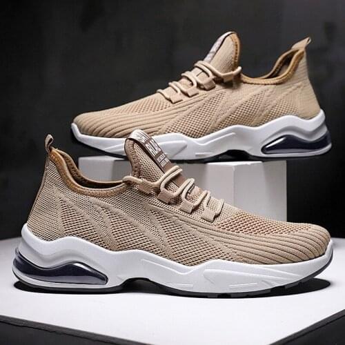 Flying Woven Air Cushion Mens Shoes 2021 Spring New Tide Shoes Vulcanized Casual Shoes Comfortable Anti-skid shoes for men