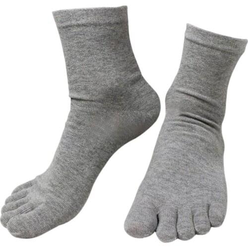 Hot Sale 10 Pairs/ Lot Fashion Spring Winter Style Meias Men Womens Socks Five Finger Cotton Polyester Breath Toe Sock 6 Colors