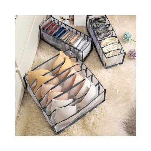 2021 Underwear Bra Organizer Storage Box Drawer Closet Organizer Boxes for Underwear Scarfs Socks Bra Drawer Divider 2 Color