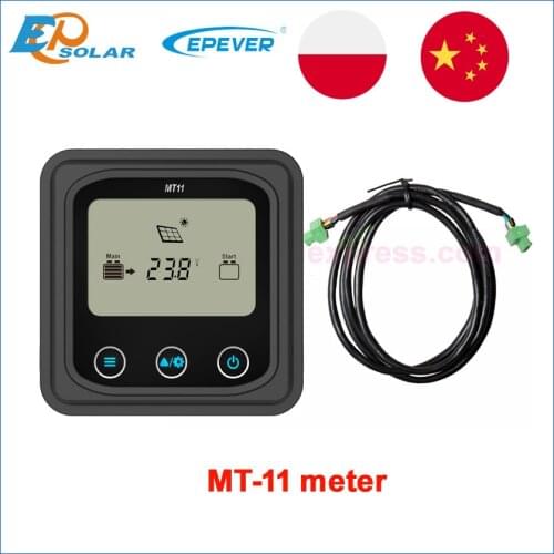 MT11 Remote Meter For EPever MPPT Solar Charge Dual Battery Controller DuoRacer Series Monitoring Running data With LCD Display