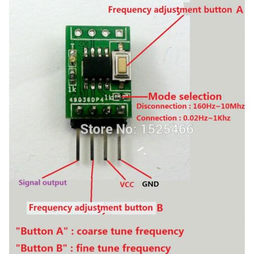 0.02H-10Mhz Adjustable Square Wave Pulse Signal generator Module replace MCU LM358 CD4017 NE555 PWM AD9850 AD9851 DDS controller