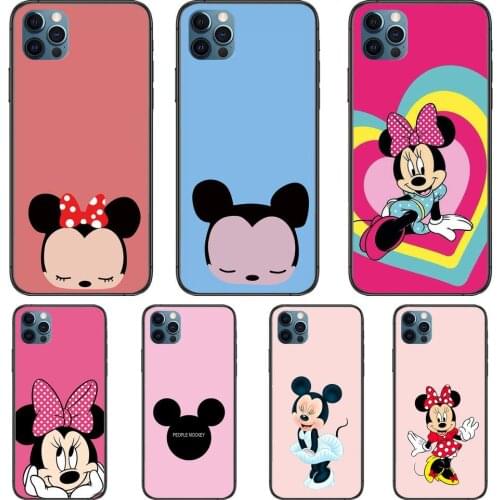 Pink Red Minnie Mouse Anime Phone Cases cover For iphone 11 Pro Max case 12 8 7 6 S XR PLUS X XS SE 2020 mini mobile cell shell