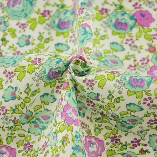 Telas Patchwork Algodon Green 100% Cotton Fabric Meter Plain Flowers And Leaves Designs Tela Sewing Ankara Fabric 150cm Material