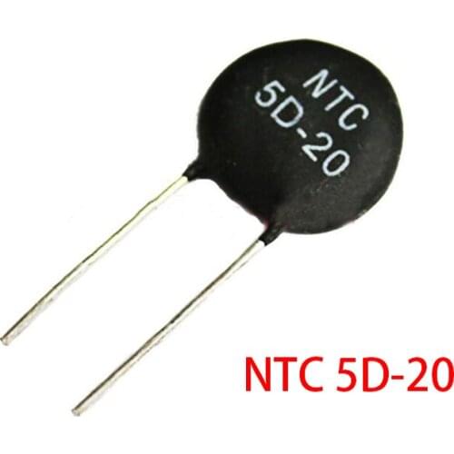 10pcs NTC 5D20 Thermistor Resistor NTC 5D-20 5D20 Thermal Resistor