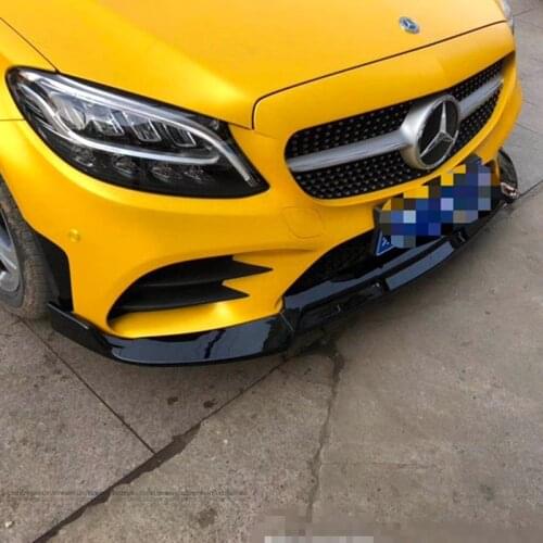 UBUYUWANT For BENZ W205 2014-2020 A Set Car Front Bumper Lip Body Kit Diffuser Deflector Spoiler Splitter Lip Guard