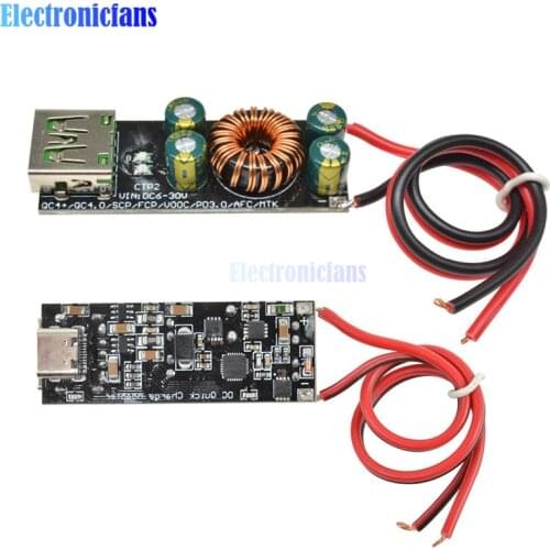 USB Type-C Quick Charge Adapter QC4.0 QC3.0 Mobile Phone 6 -35V Step Down Buck Boost Module for Huawei SCP/FCP Apple PD Qualcomm